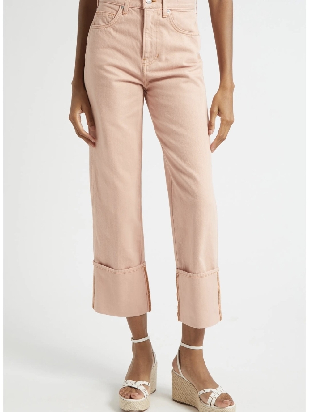 VERONICA BEARD Dylan Cuffed 100% Cotton Jeans